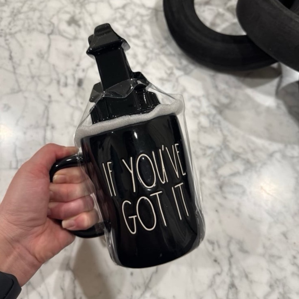 Rae Dunn IF YOU’VE GOT IT HAUNT IT Haunted House Figural Topper Mug Ceramic